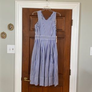 Ivanka Trump blue and white striped dress